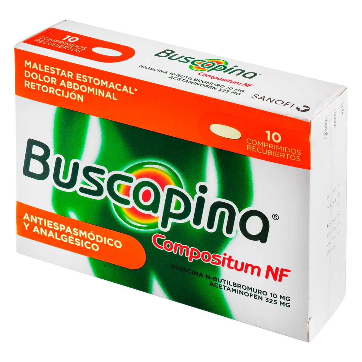 BUSCAPINA NF COMPOSITUM 325/10 MG 10 TBS