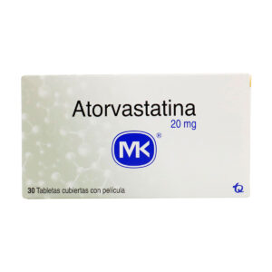 ATORVASTATINA 20 MG 30 TABLETAS MK