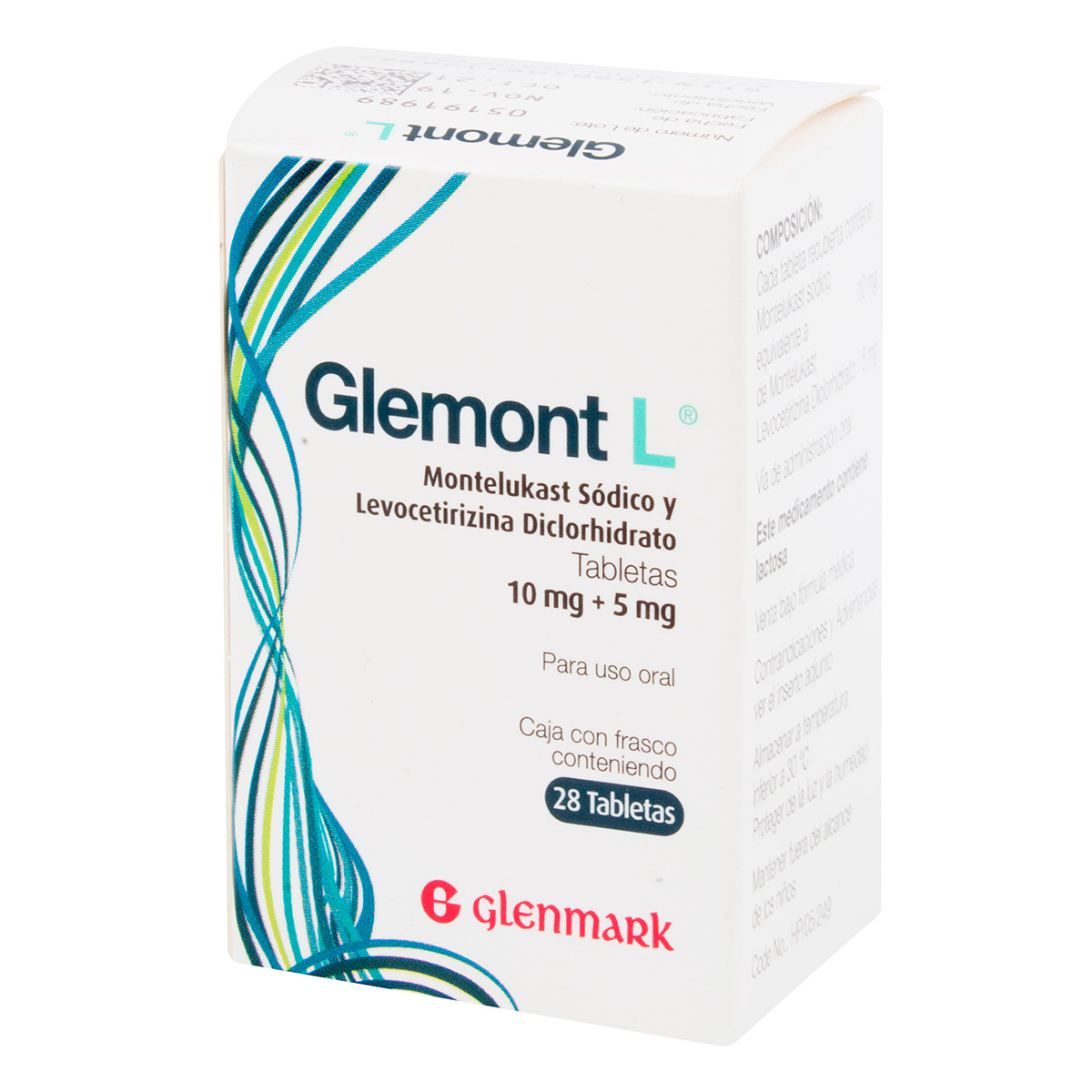 GLEMONT L 10MG+5MG 28 TABLETAS