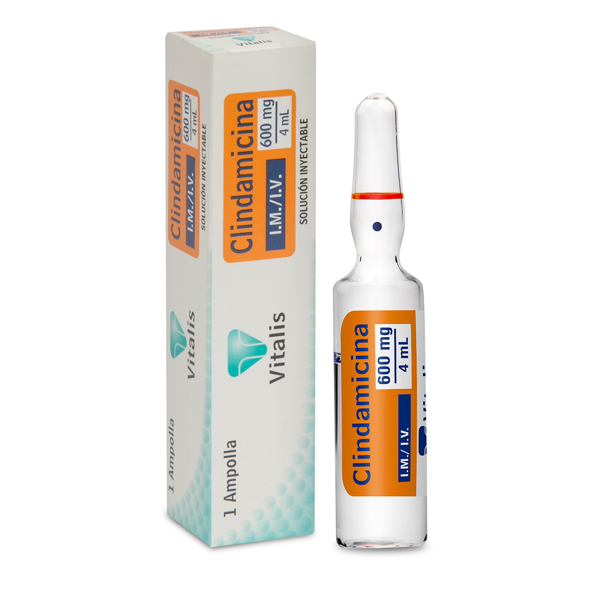 CLINDAMICINA 600 MG/4 ML 1 AMPOLLA VT