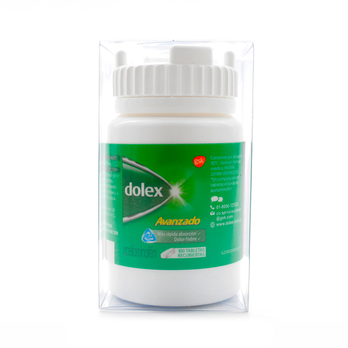 DOLEX AVANZADO 500 MG FCO 100 TBS RECUB