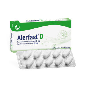 ALERFAST D 60MG/25MG 10 TABLETAS