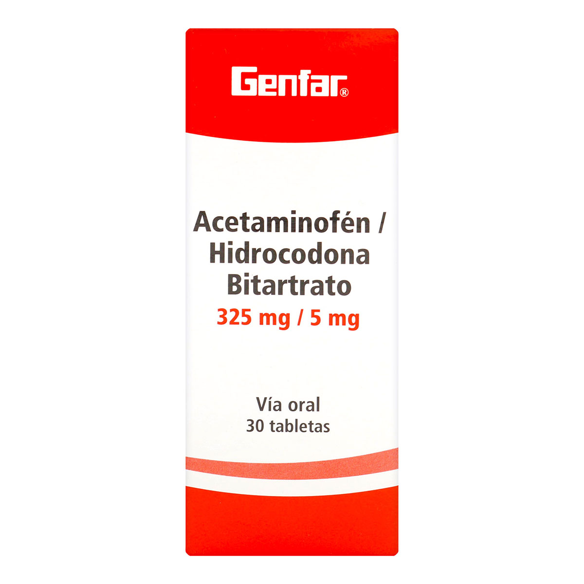 ACETAMINOF / HIDROCO 325MG/5MG 30TBS