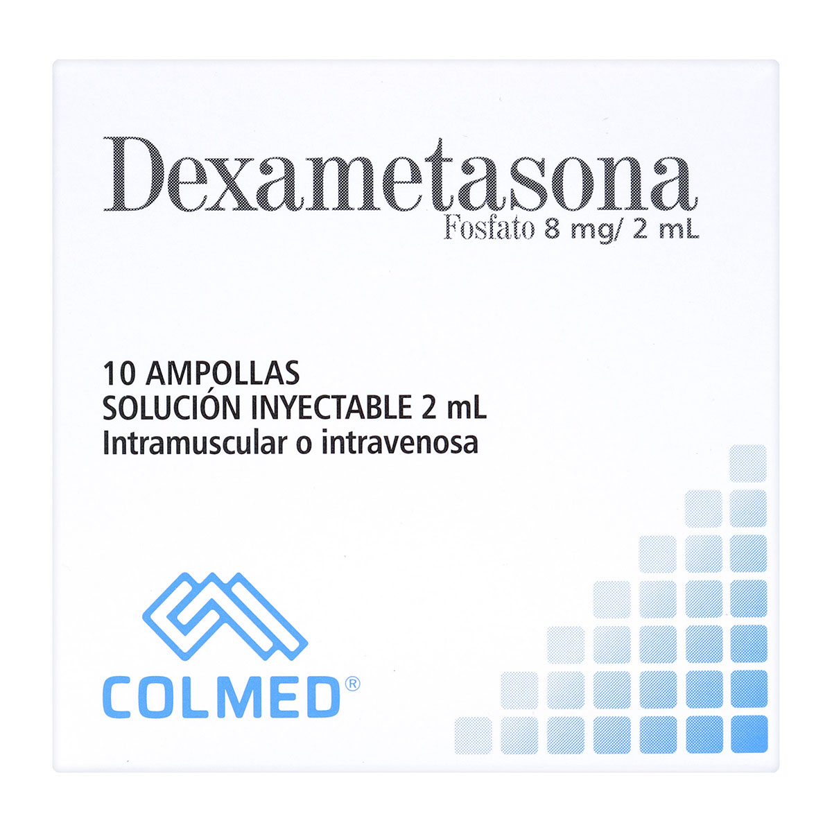DEXAMETASONA 8 MG 2 ML 10 AMPOLLAS PC