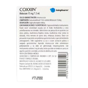 COXXIN 15 MG/1.5ML 3 AMP