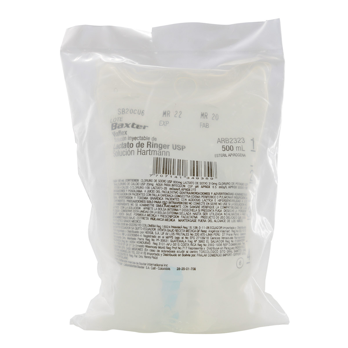 SOLUCION LACTATO RINGER 500ML ARB2323