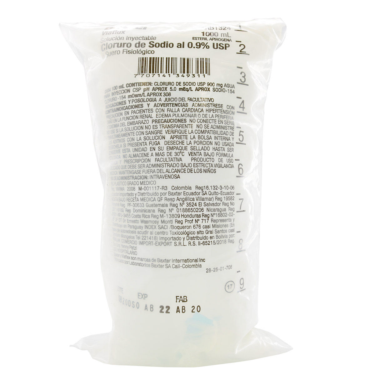 SUERO FISIOLOGICO CLO.SOD.1000 ML RB1324