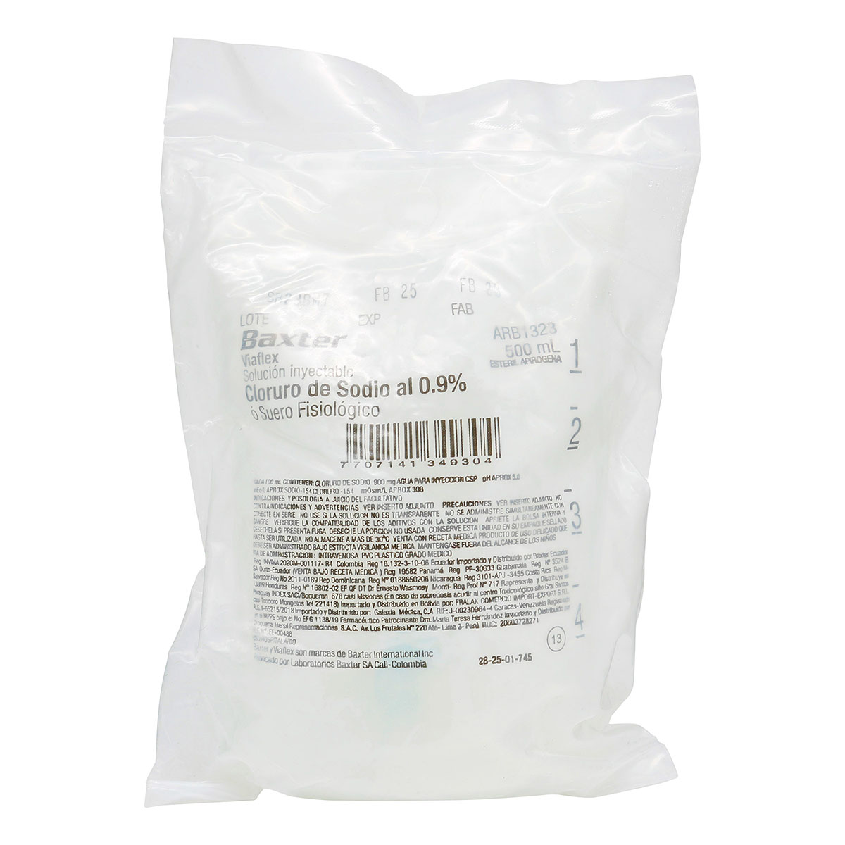 SUERO FISIOLOGICO CLOR.SODIO 500 ML 1323