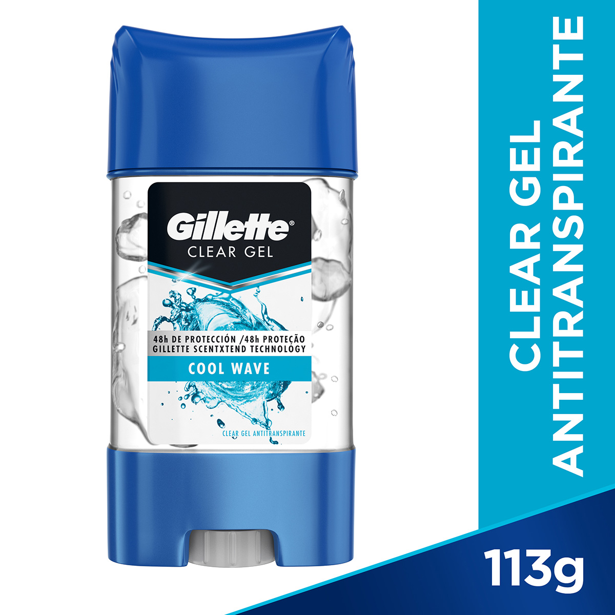 DTE.GILLETTE INV GEL COOL WAVE 113 GR H
