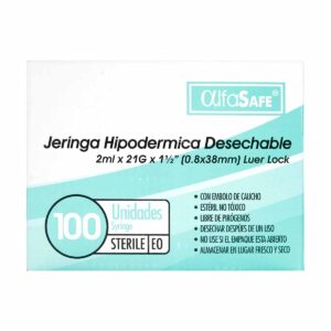 JERINGA ALFA 3P 2 ML 21 X 1 1/2 100 UND