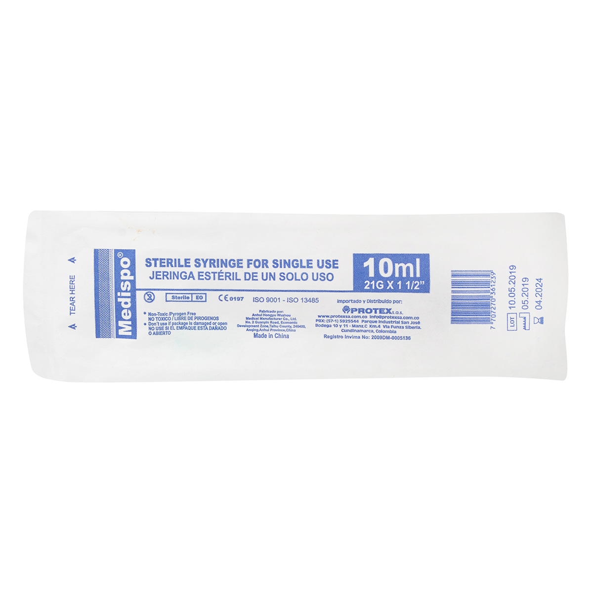 JERINGA MEDISPO 3P 10 ML 21X1.1/2