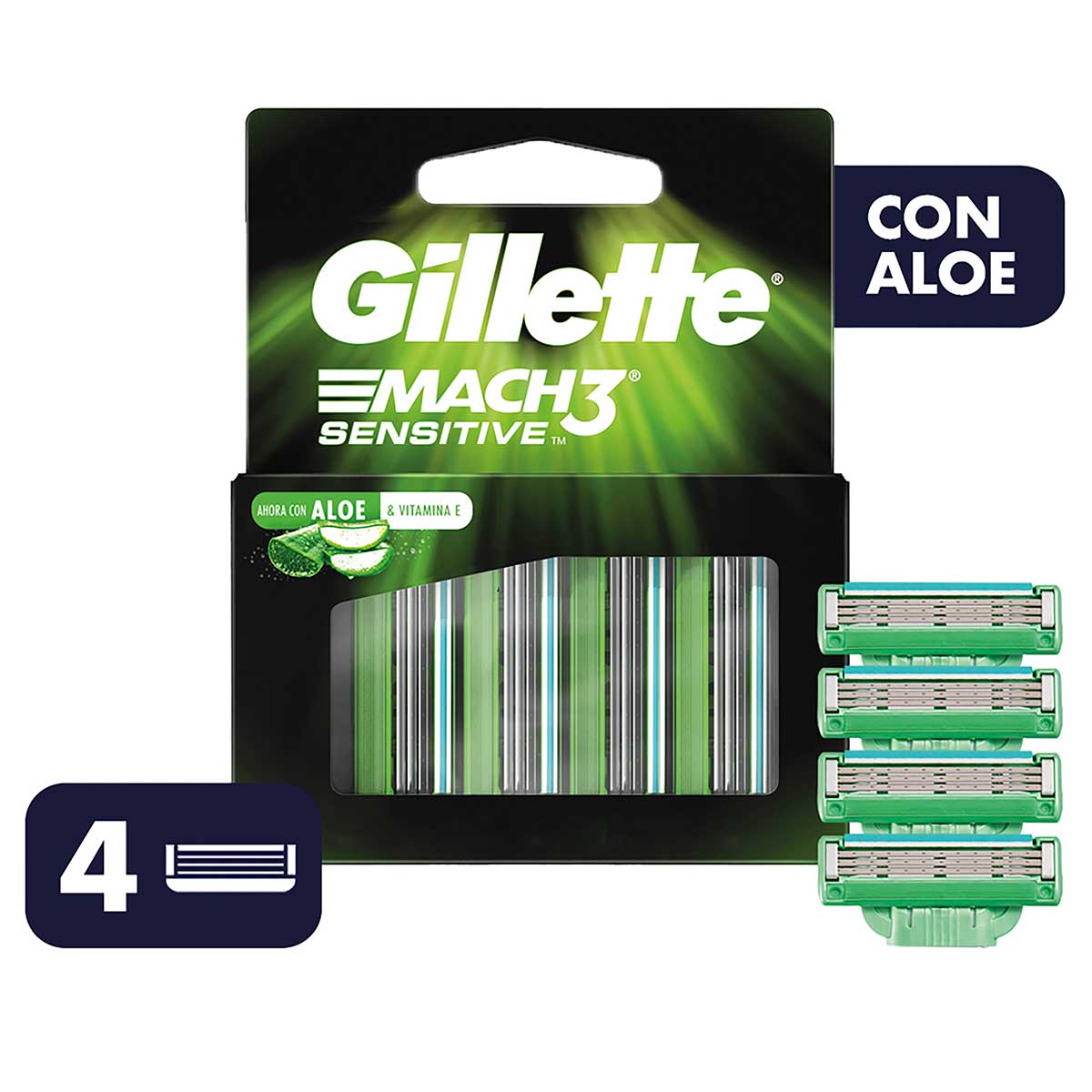 REPUESTO MAQ.MACH 3 SENSITIVE 4 UND