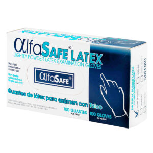 GUANTE EXAMEN ALFA LATEX 100 UND XS