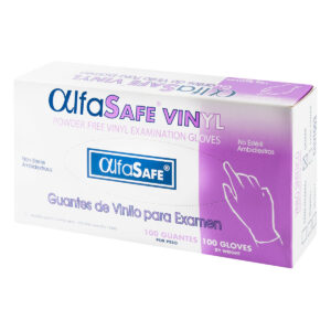 GUANTE EXAMEN VINILO ALFA T.L 100 UDS