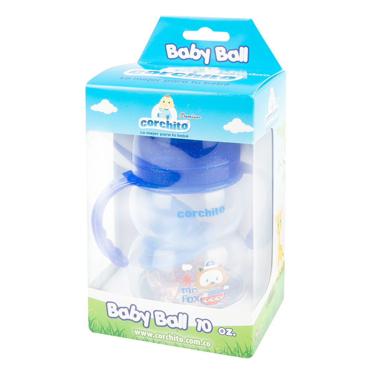 BIBERON POPOCHO BABY BALL 11 OZ CORCHITO