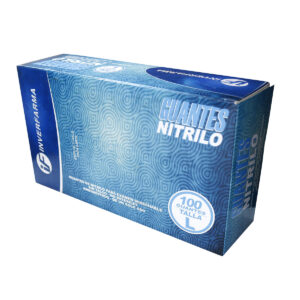 GUANTE NITRILO AZUL T.L CJ 100 UDS INVER