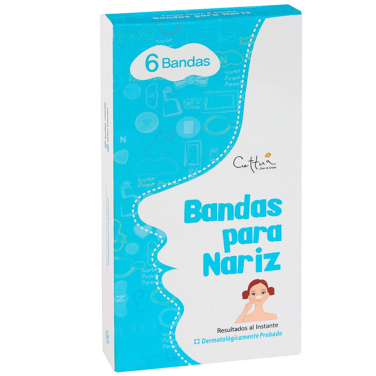 BANDAS PARA NARIZ CETTUA 6 UNIDADES