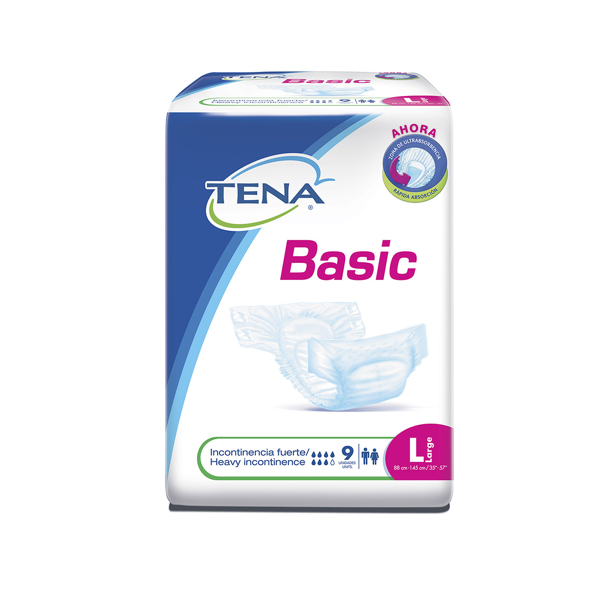 PAN.TENA SLIP CLASICO GDE 9 UND