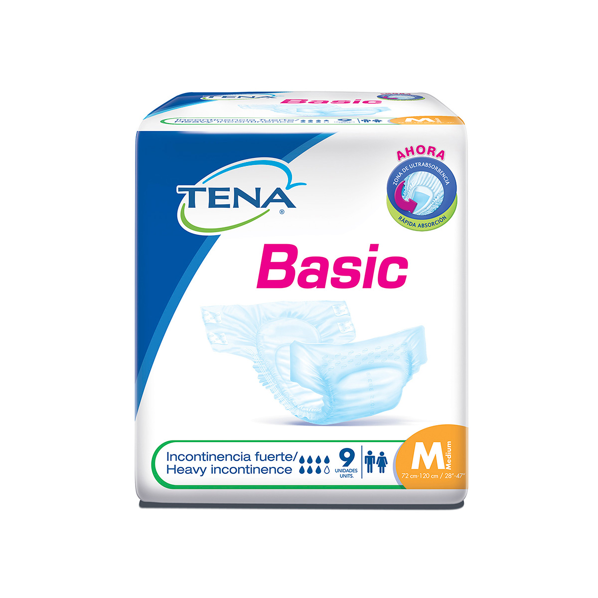 PAN.TENA SLIP CLASICO MED 9 UND