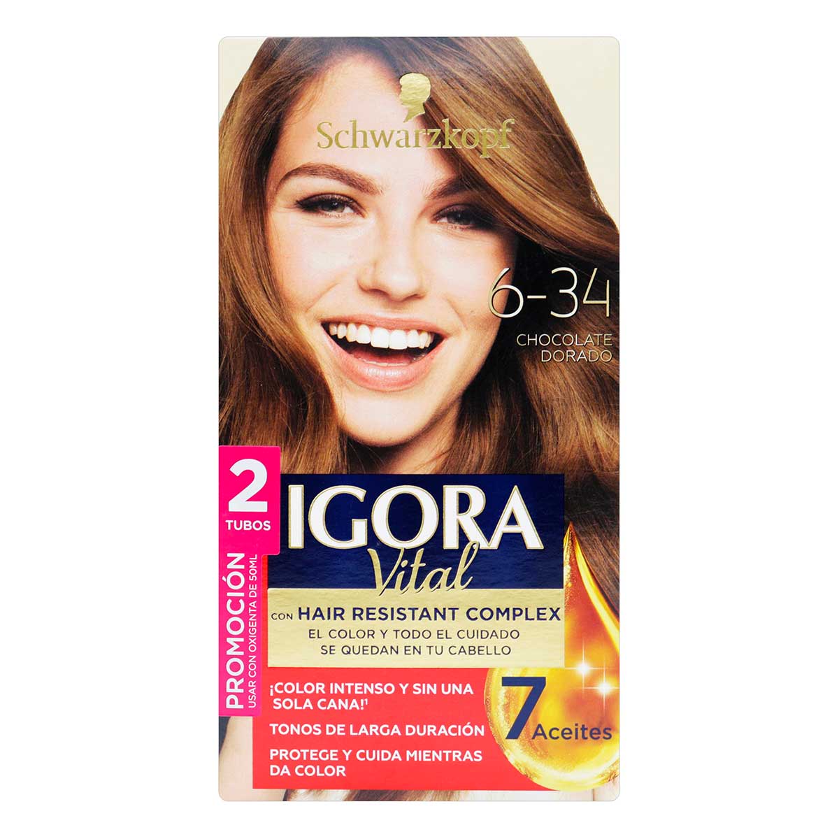 IGORA VITAL D.TUBO 6-34 CHOCOLATE DORADO