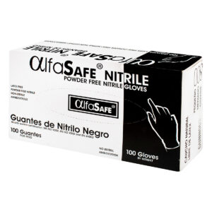 GUANTE NITRILO ALFA NEGRO T L 100 UND
