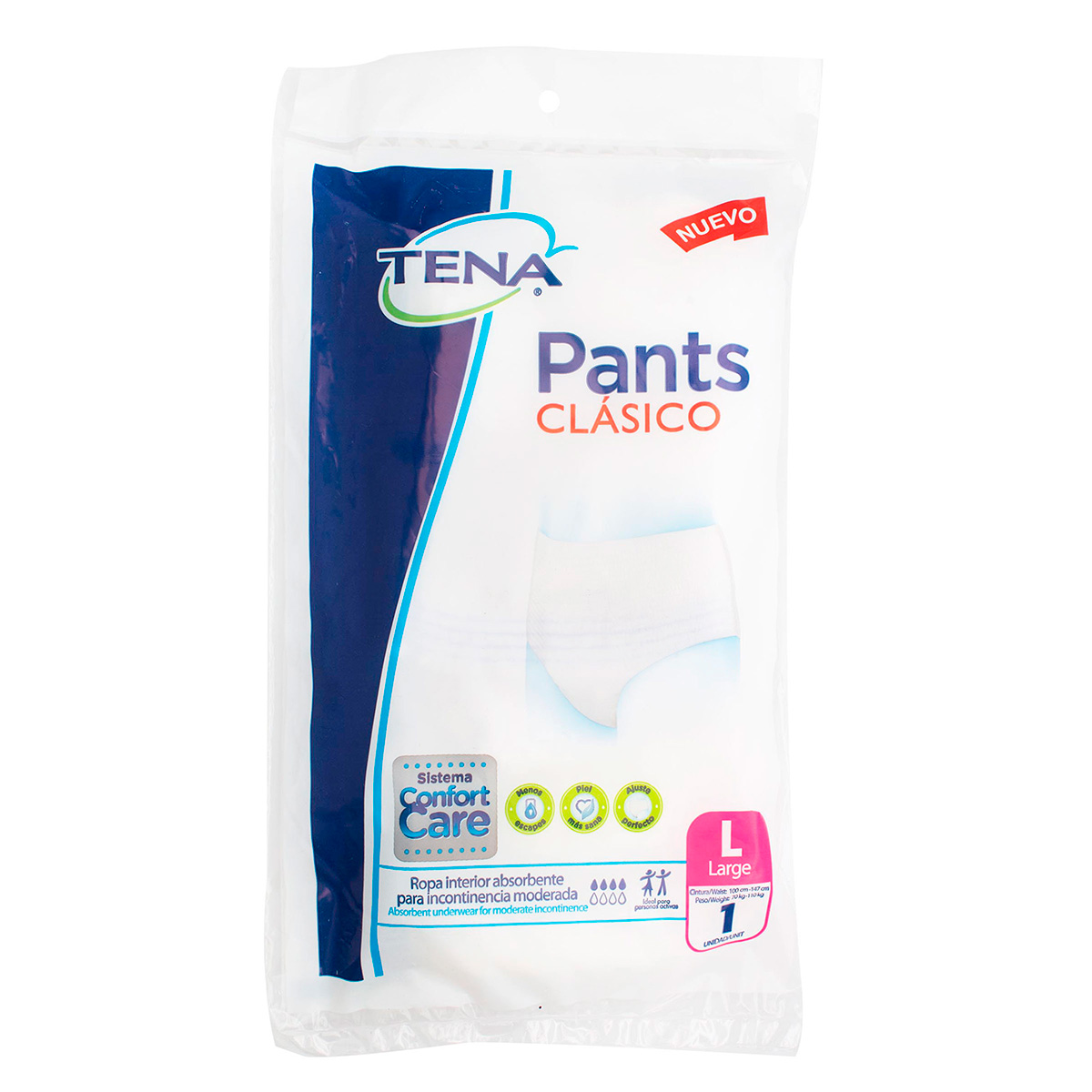 PAN.TENA PANTS CLASICO LARGE 1 UNIDAD