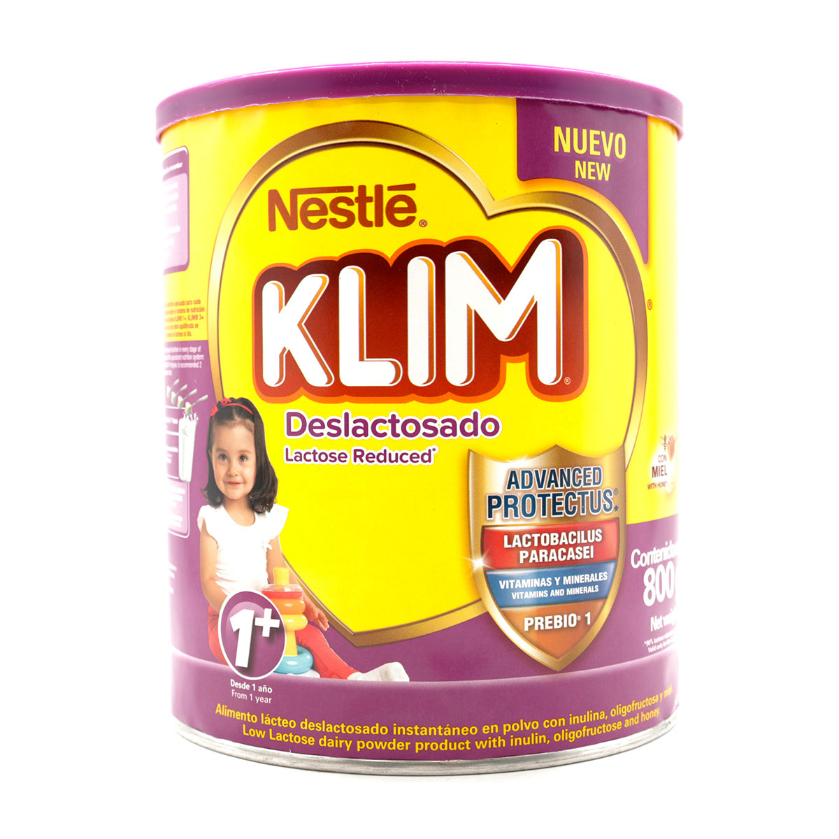 KLIM 1+ DESLACTOSADA 800 GR