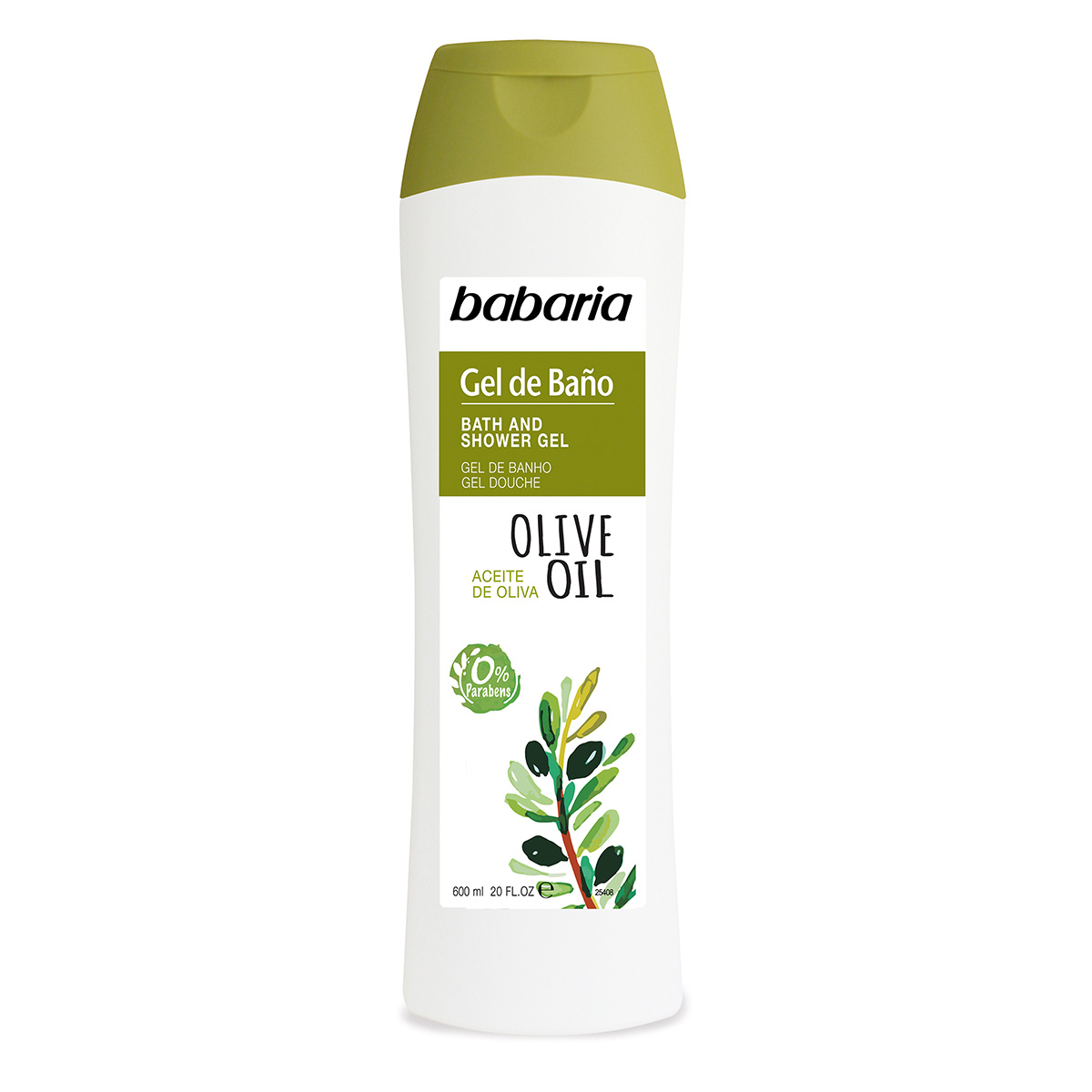 GEL DE BANO BABARIA ACEITE OLIVA 600 ML