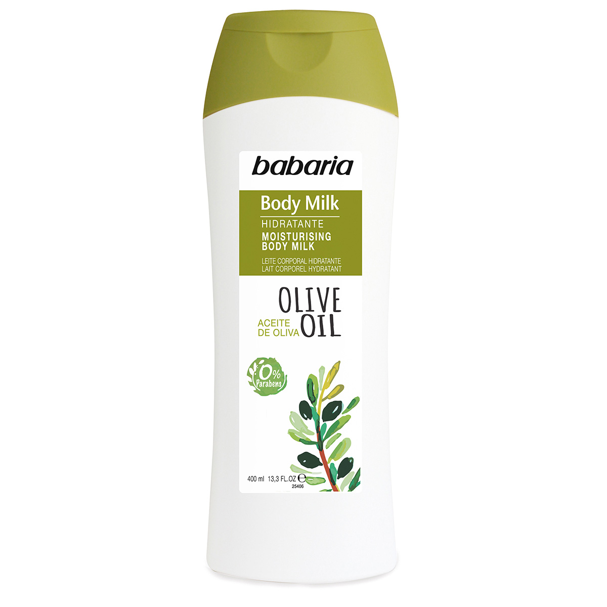 CRE.BABARIA BODY MILK ACEITE OLIVA 400ML