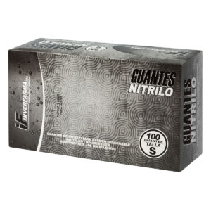 GUANTE NITRILO NEGRO T.S 100 UND INVERFA