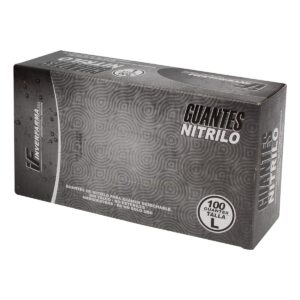 GUANTE NITRILO NEGRO T.L 100 UND INVERFA