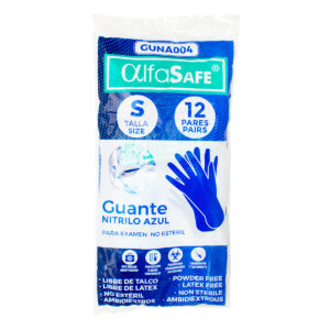 GUANTES NIT.ALFASAFE AZUL TALLA S 12 UND