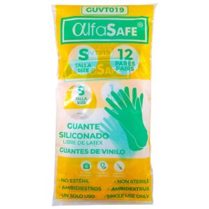 GUANTES ALFASAFE VINILO TALLA S 12 UND