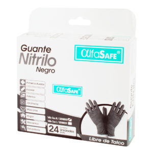 GUANTES NIT.ALFASAFE NEGRO TALLA M 24