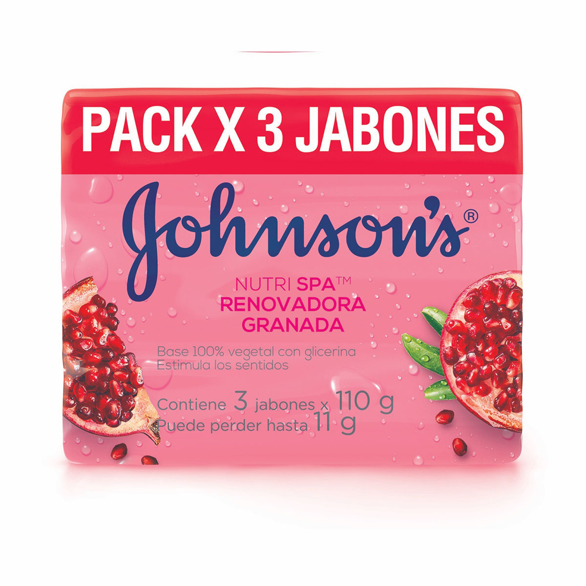 3 JABON JJ ADULTO GRANADA 110 GR