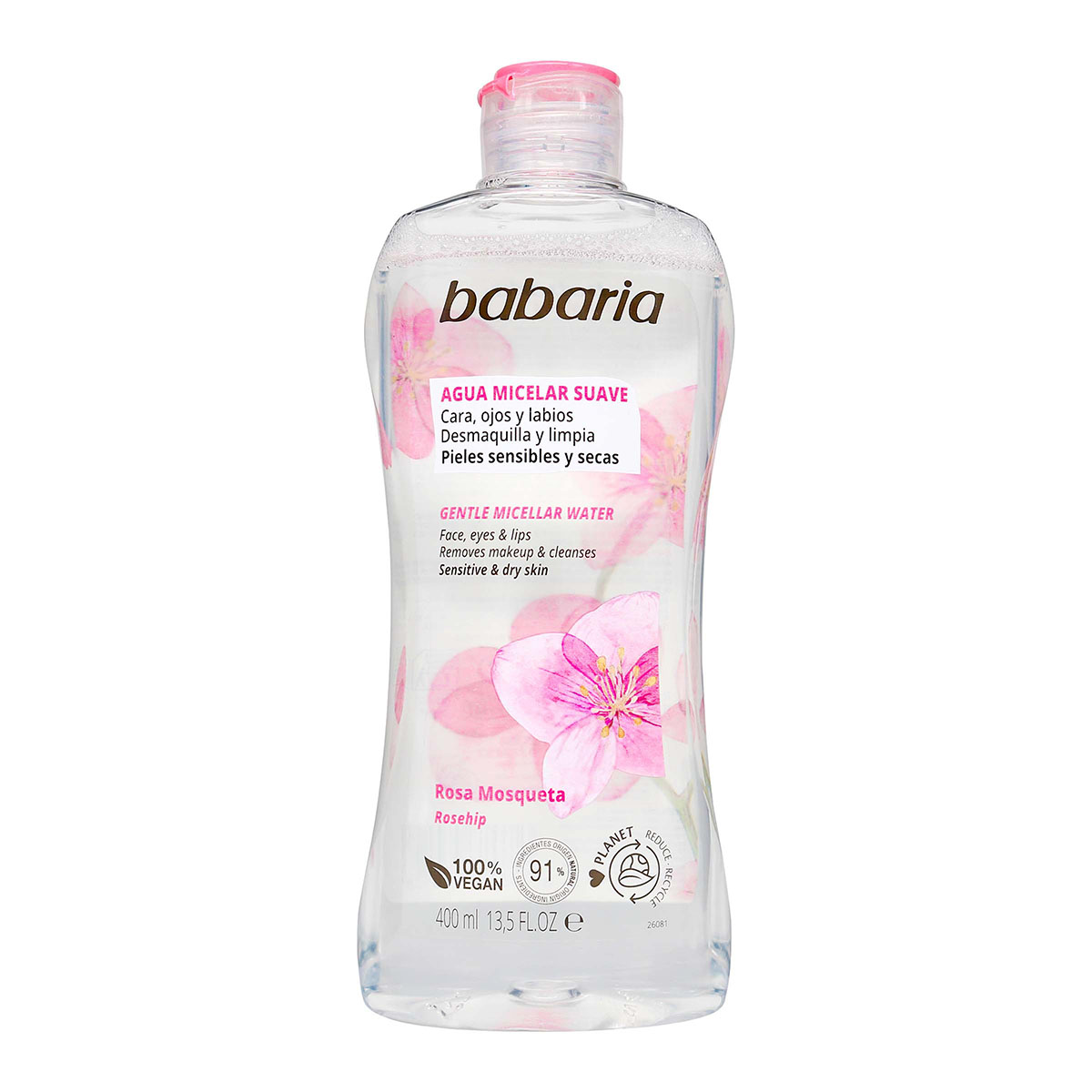 AGUA MICELAR ROSA MOSQUETA BABARIA 400ML