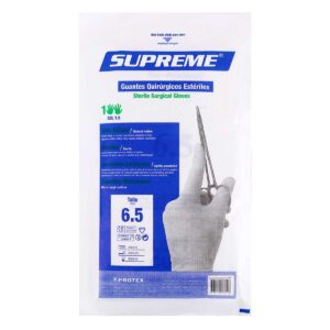GUANTES QUIRURGICOS ESTERIL SUPREM T 6.5