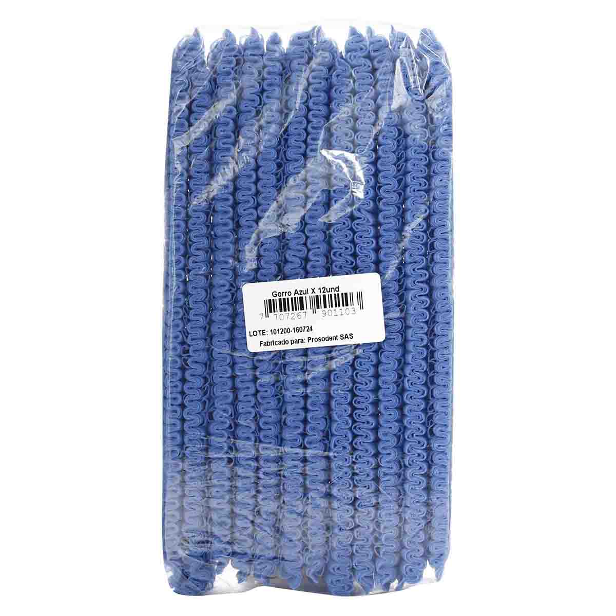 GORROS LINE MEDICAL ORUGA AZUL 12 UND