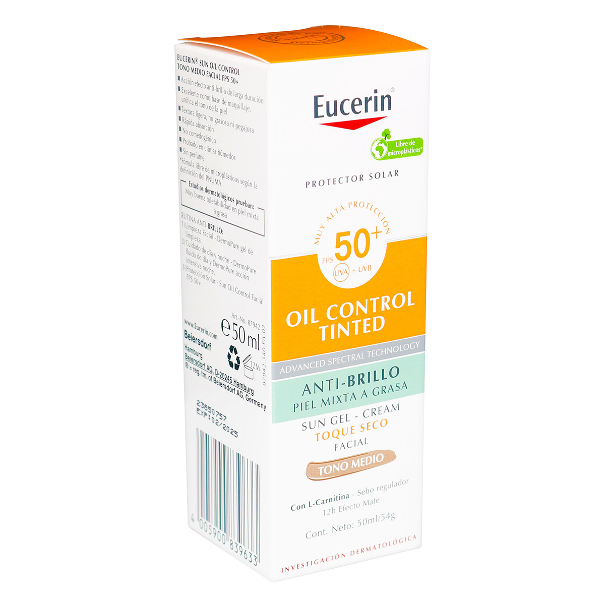 EUCERIN SOLAR OIL SECO TON.MED.50ML