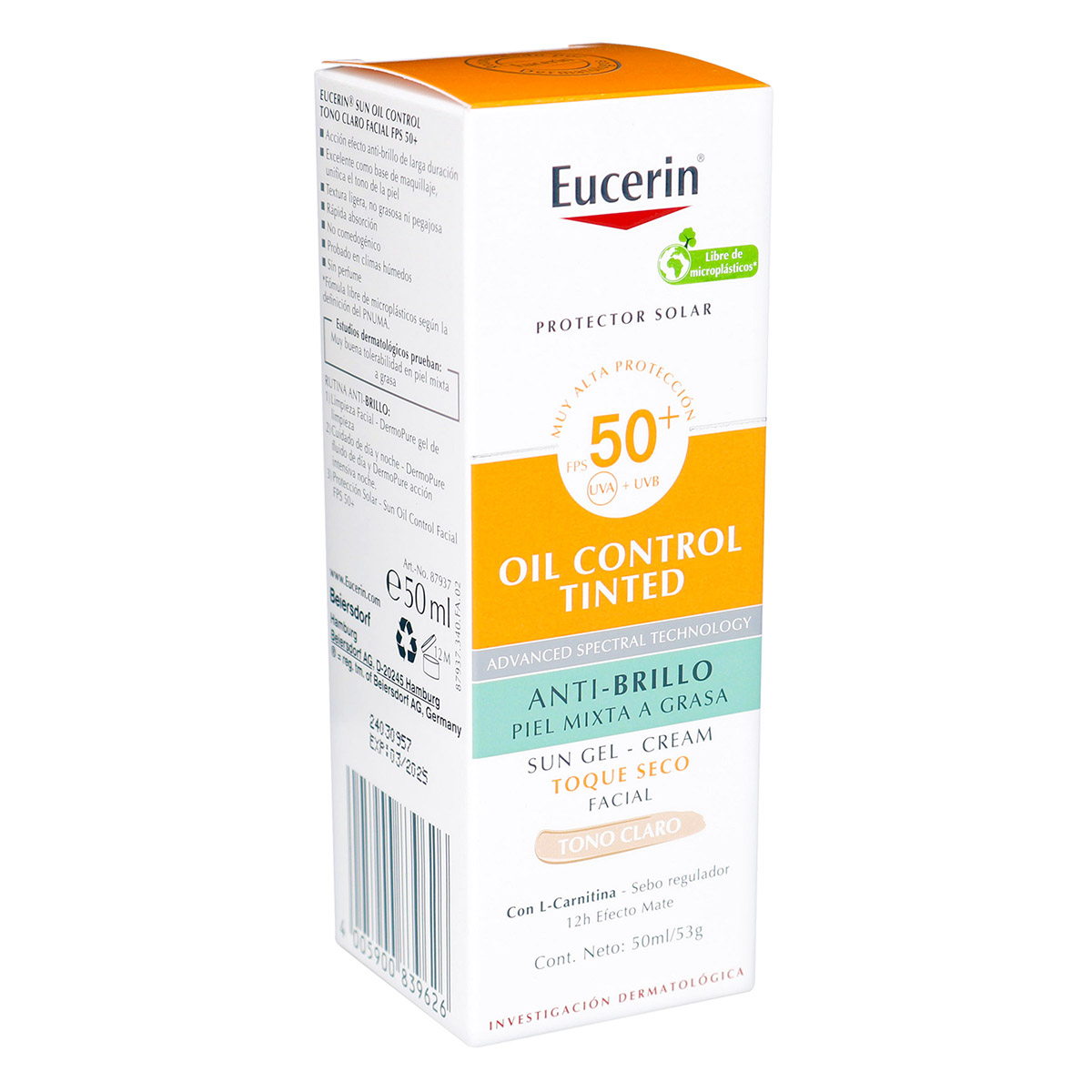 EUCERIN SOLAR OIL SECO TON.CLA.50ML