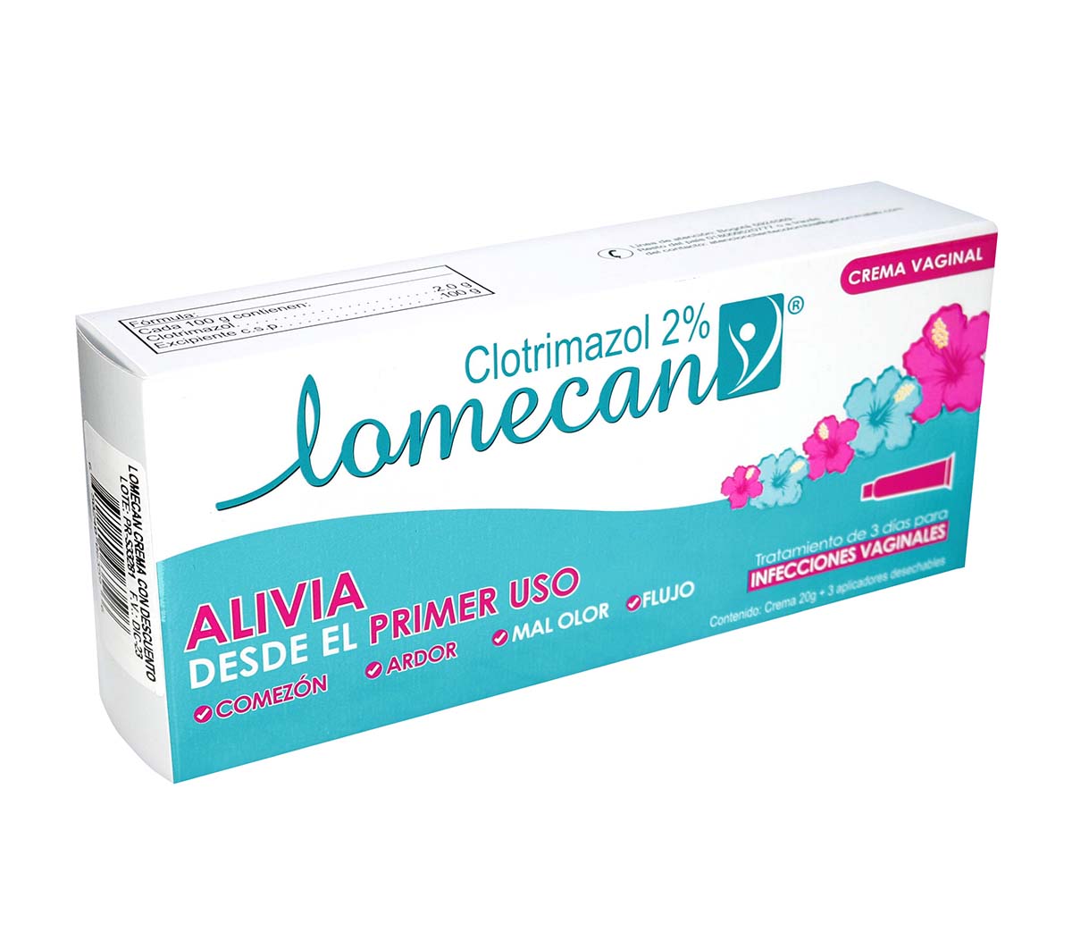 LOMECAN V CRE.VAGIN.2% 20GR+3APL DTO