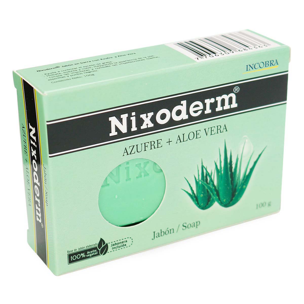 JABON NIXODERM AZUFRE ALOE VERA 100 GR