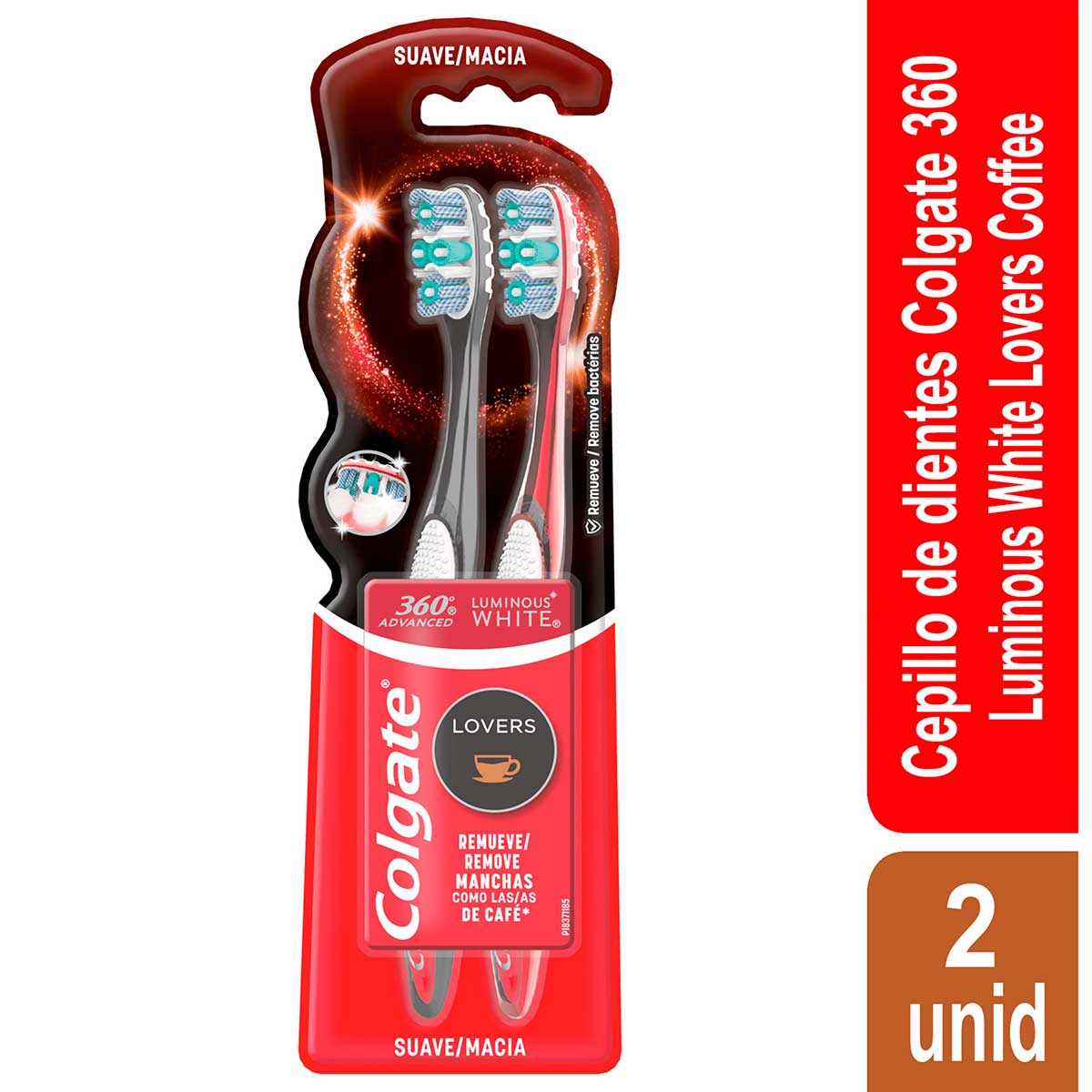 2 CEP.COLGATE LUMINOUS WHITE LOVERS CAFE