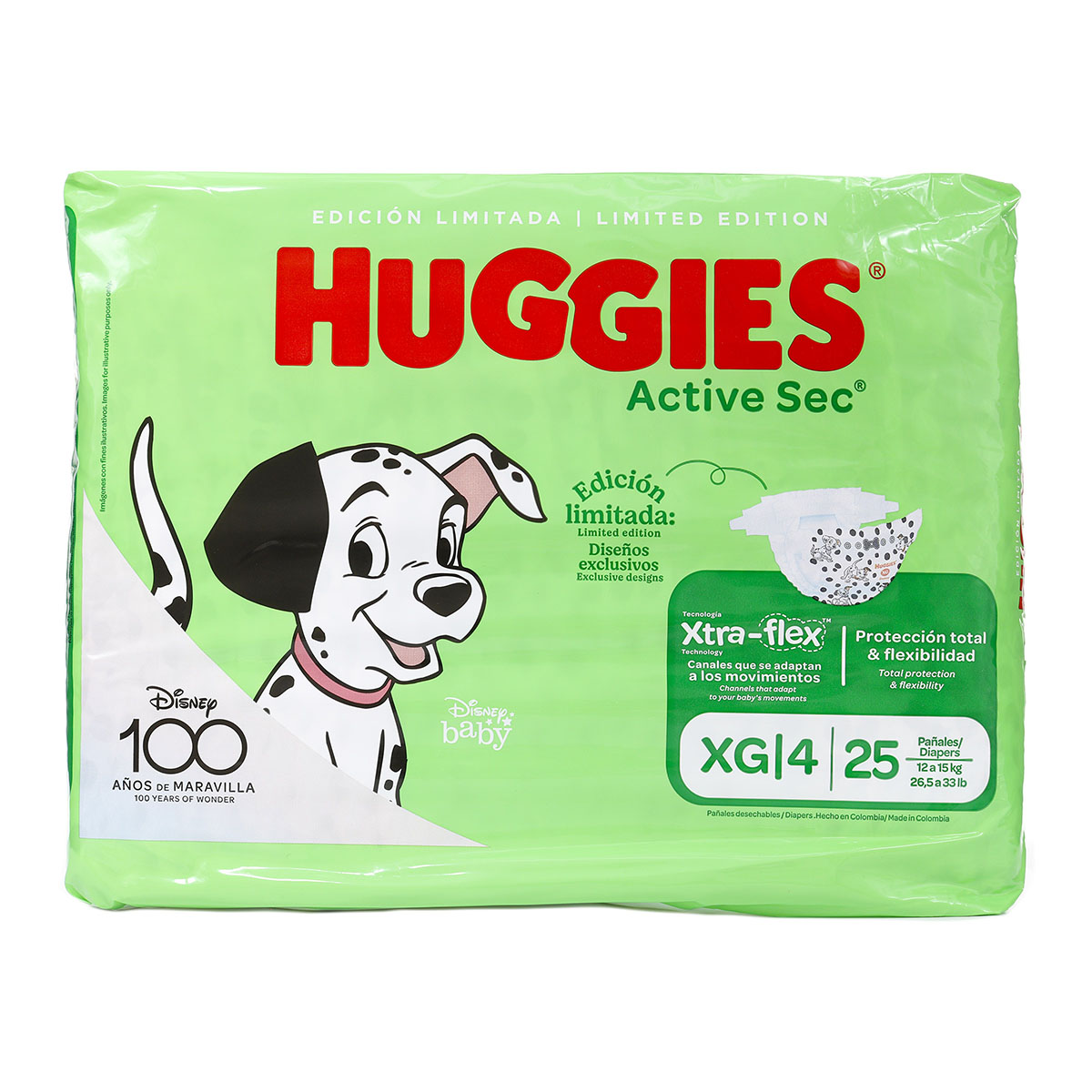 PAN.HUGGIES ACTIVE SEC ET.4 XG 25 UNDS