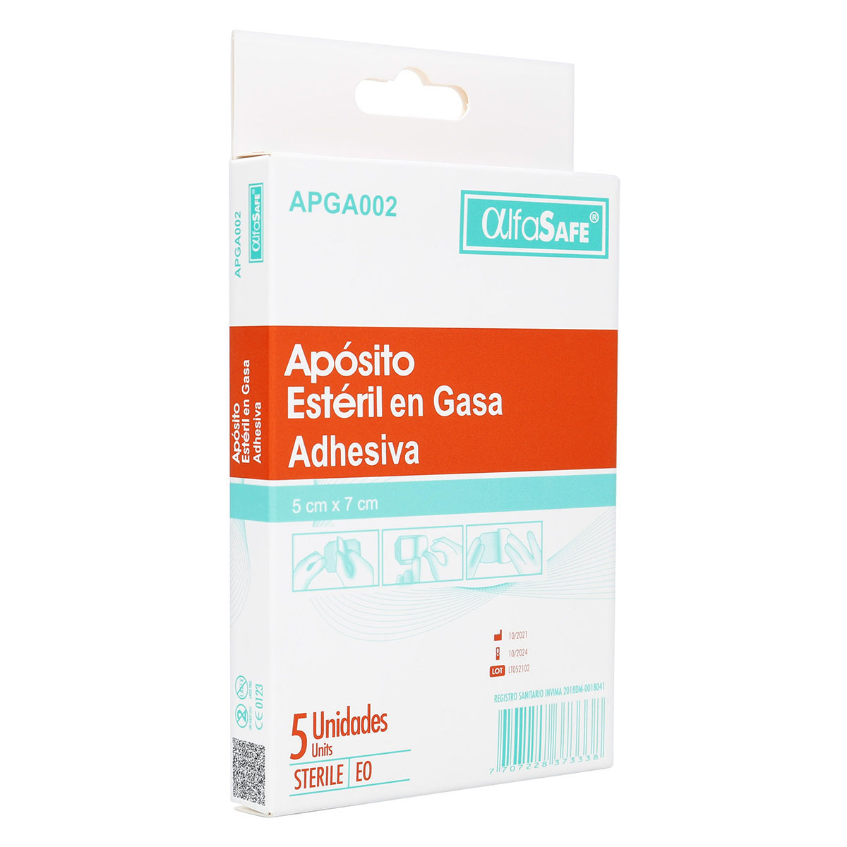 APOSITO ESTERIL GASA ADHE.ALFASAFE 5 UDS