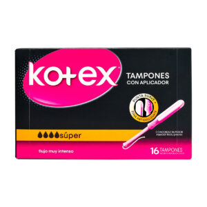 TAMPON KOTEX SUPER CON APLICADOR 16 UNDS