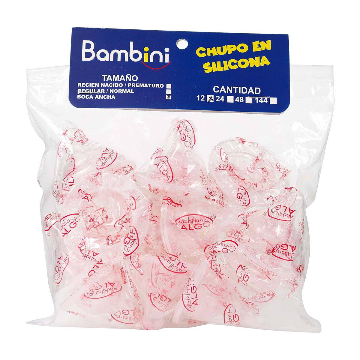 CHUPO SILICONA BAMBINI BOC ANCH BOL 12UN