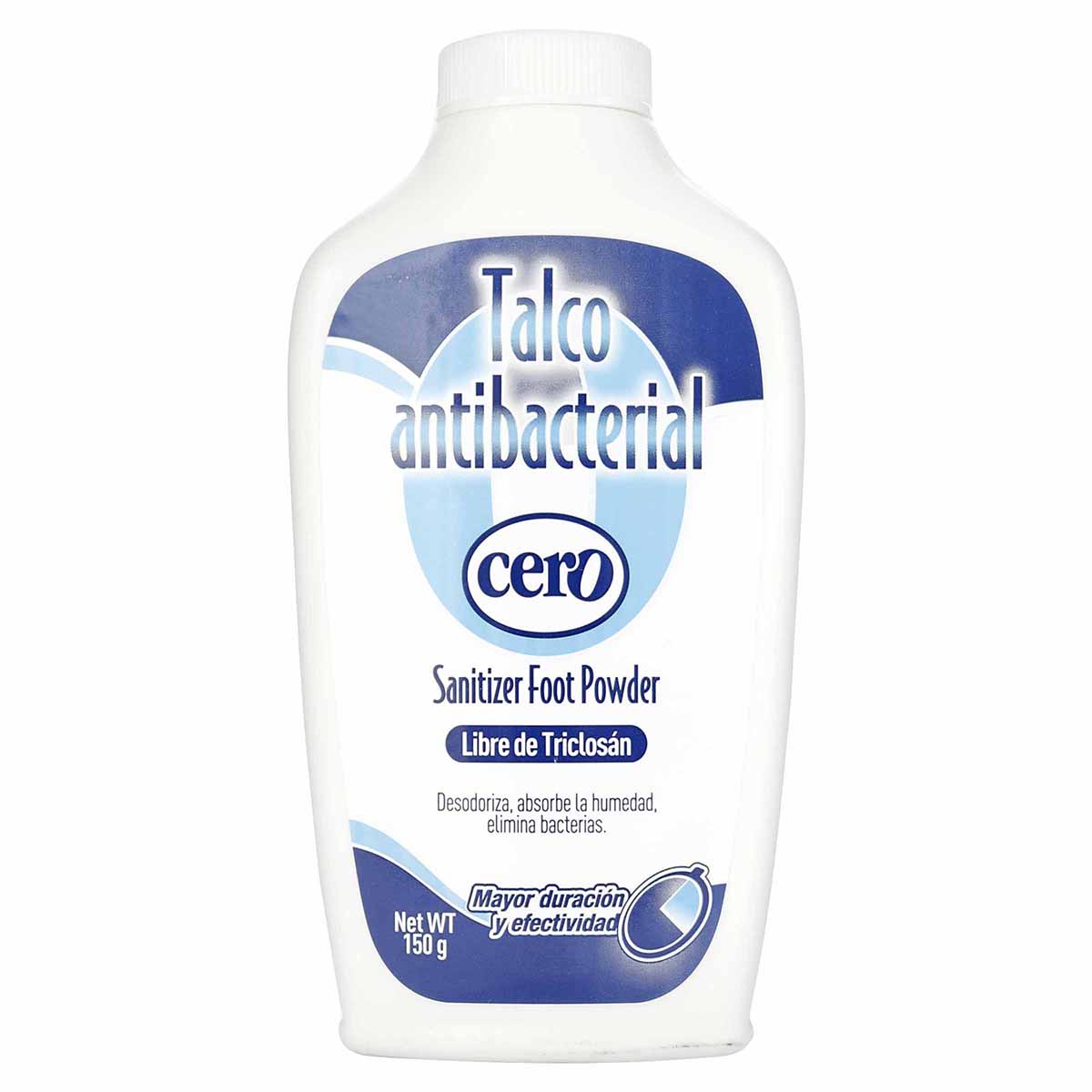 TALCO ANTIBACTERIAL CERO 150 GRAMOS